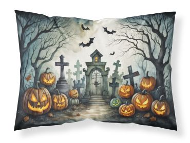 Graveyard Spooky Halloween Standard Pillowcase Lightweight Super Soft Easy Care Decorative Artwork Pillowcase, Standard