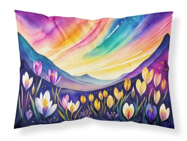 Crocus in Color Standard Pillowcase Lightweight Super Soft Easy Care Decorative Artwork Pillowcase, Standard